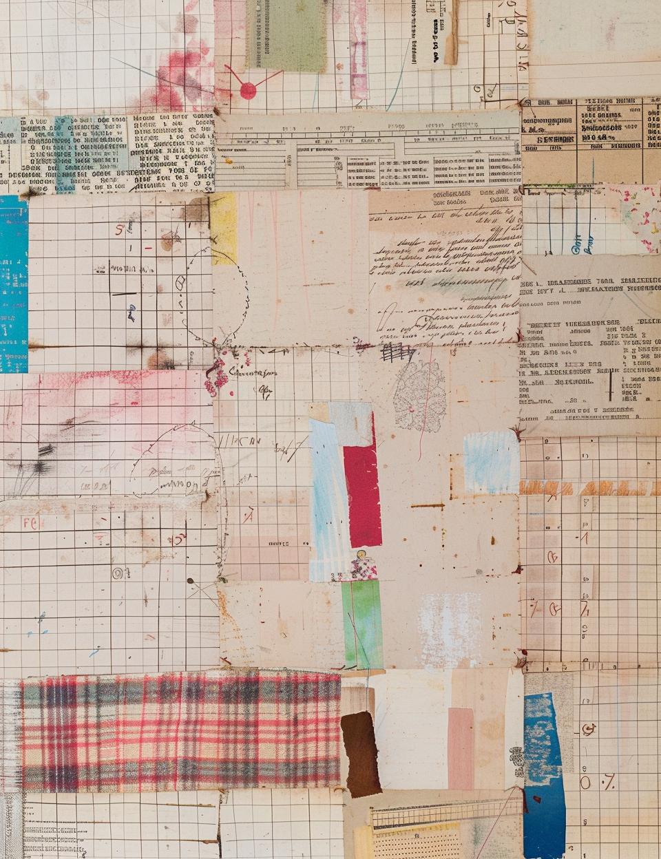 vintage  ledger  collage  patchwork  paper  patterns  marginalia  homemade  textured  scraps 962102