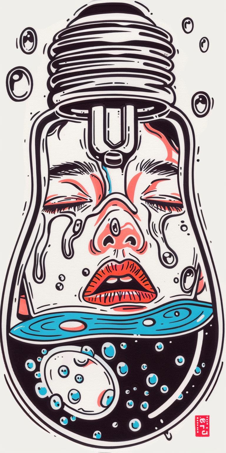 drawing  woman  face  water  bottle  art  illustration  emotional  fluid  expression 940594