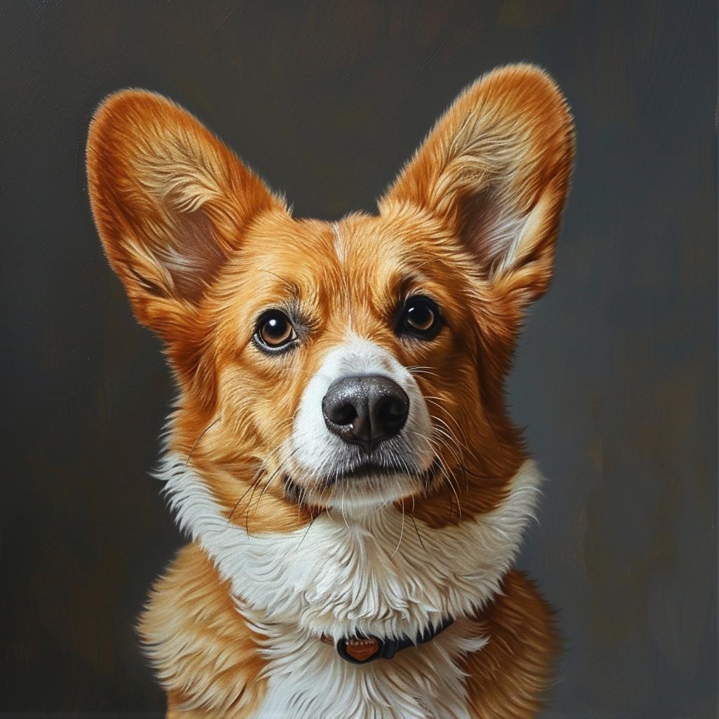 corgi  painting  dog  bigears  cute  pet  animal  furry  whimsical  character 973379
