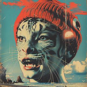 poster  woman  tiger  red  hat  wildlife  colorful  stylized  artistic  dynamic 1080059