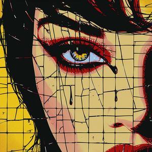 album  cover  woman  broken  face  red  eyes  surreal  chaos  art 1078188