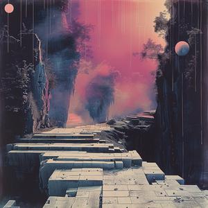 painting  path  stairs  purple  sky  landscape  dreamy  surreal  atmospheric  tranquil 1040948