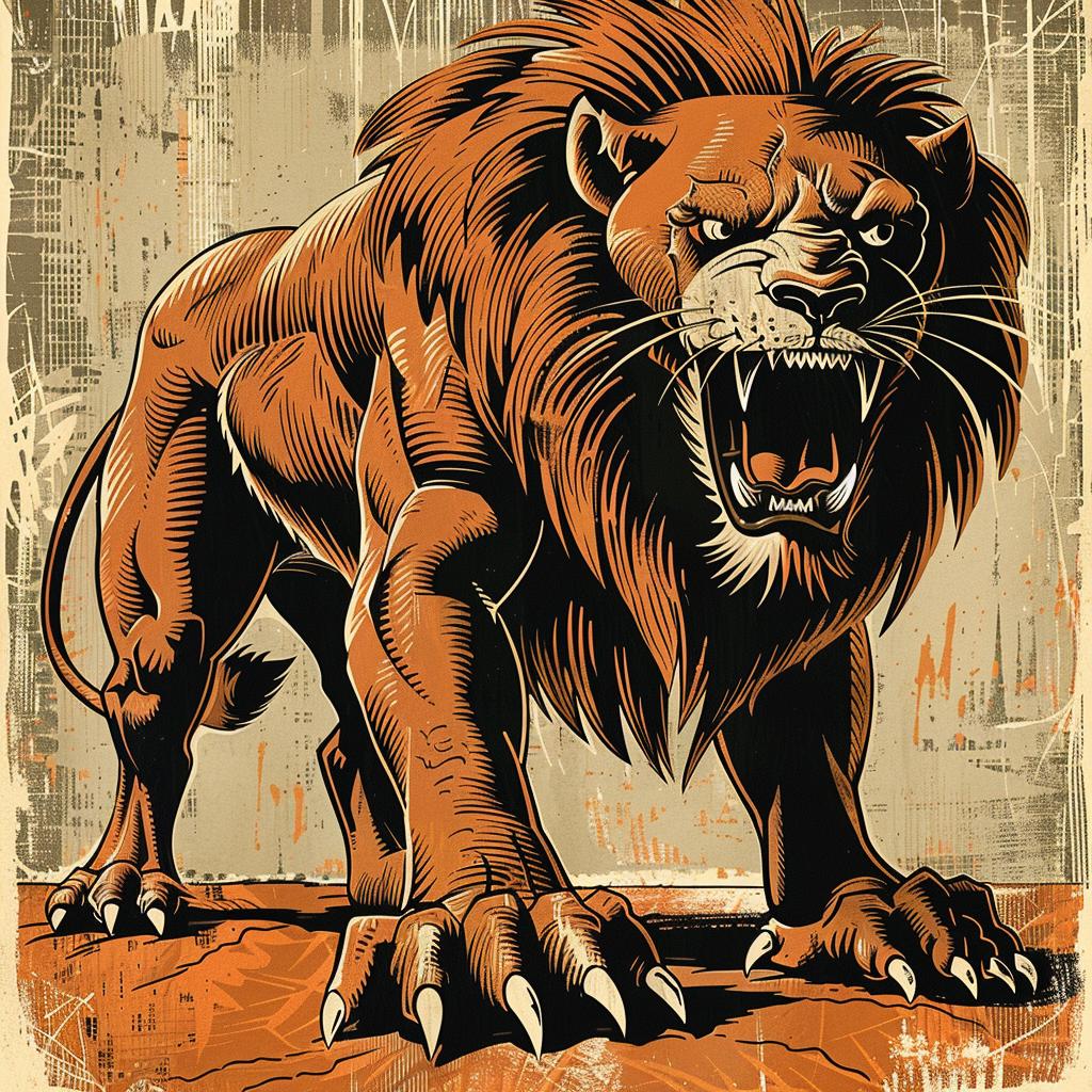 McFarlane  lion  mythical  terrifying  creature  artwork  illustration  fantasy  poster  bold 929210