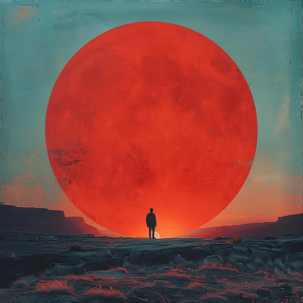 Tycho  album  art  double  exposure  robot  surreal  lighting  hues  natural 1032345
