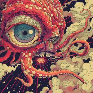 Surreal  Album  Cover  Octopus  Eye  Tentacles  Risograph  Symbolism  Screenprinting  Art 1079135