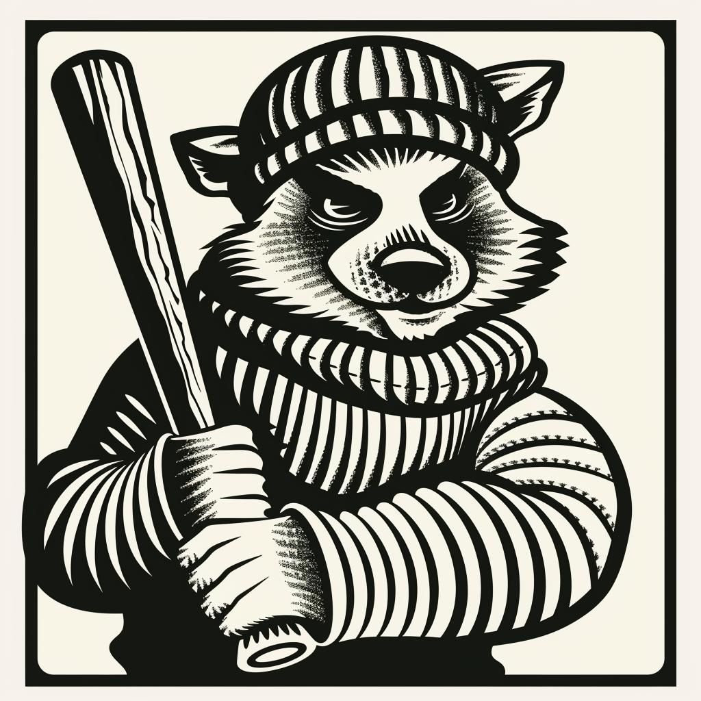 raccoon  winter  hat  baseball  bat  hip-hop  culture  minimal  urban  quirky 959575