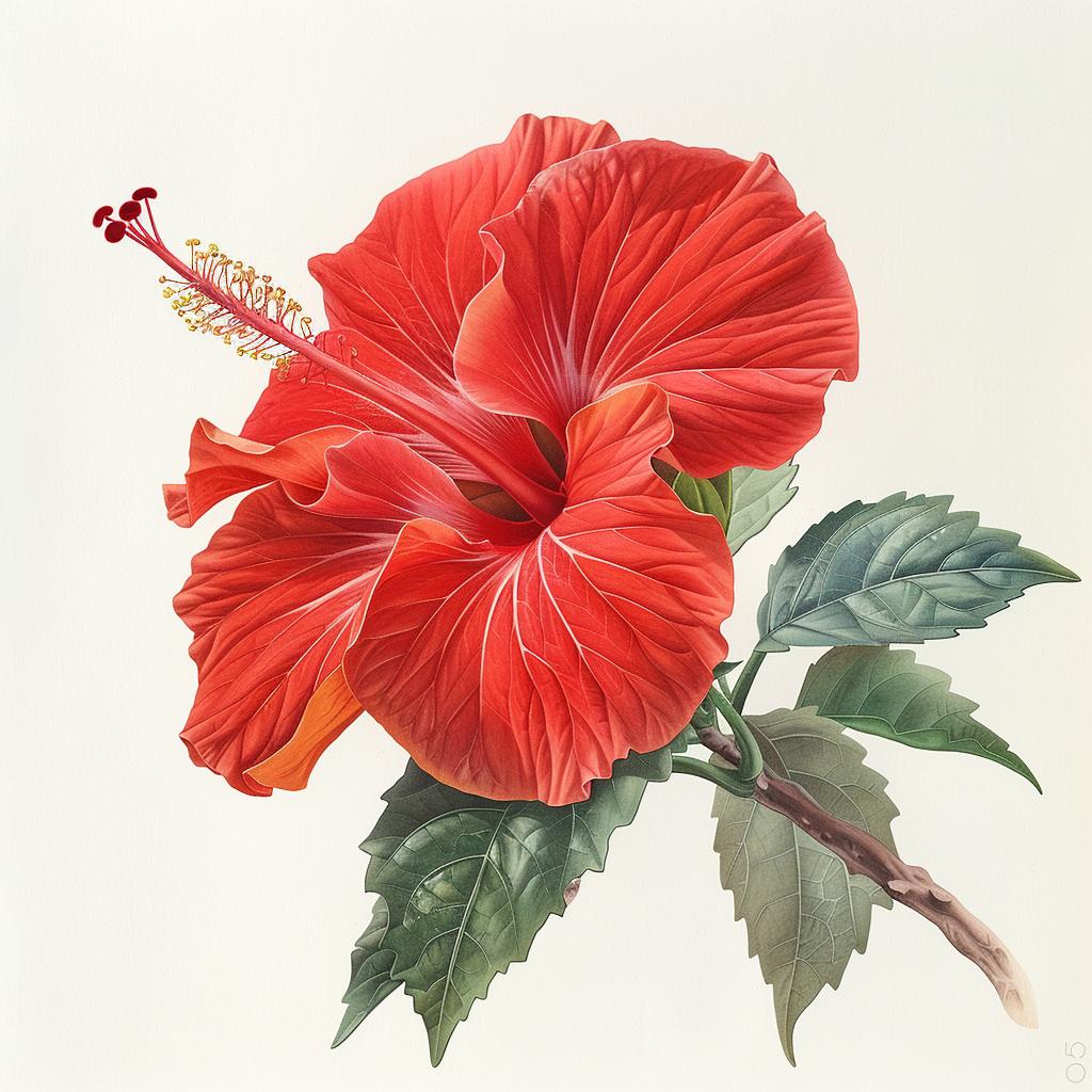 watercolor  painting  hibiscus  flower  red  botanical  art  nature  fluid  bright 971848