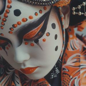 yokai  geisha  makeup  pop-surrealism  photography  orange  detailed  focus  human  hybrid 1077977