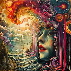 woman  psychedelic  head  colorful  background  chromoluminosity  abstract  vibrant  art  expression 1038183