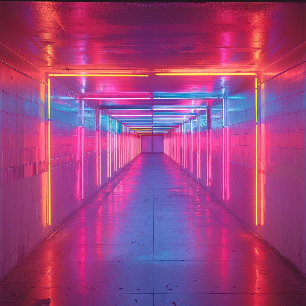neon  corridor  lighting  surreal  sharp  glow  volumetric  urban  photography  art 1031750