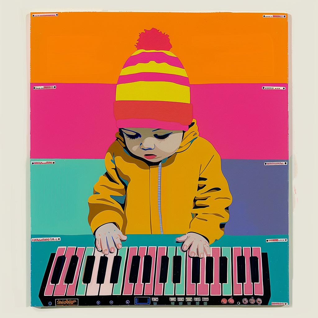 child  keyboard  painting  music  play  innocence  colorful  art  joyful  home 963229