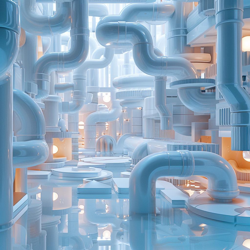 ceramic  futuristic  industrial  factory  photo  lights  steel  pipes  interior  space 965158