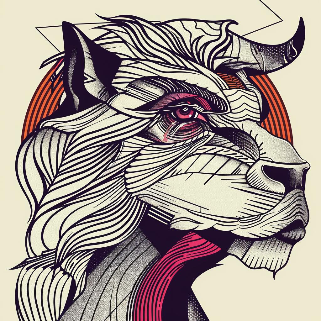 mythical  hybrid  goat  mane  colorful  fantasy  creature  unique  imaginative  art 939620