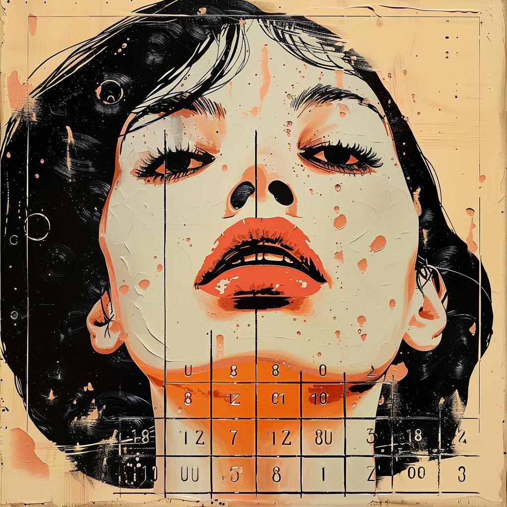 album  cover  portrait  encaustic  impasto  calendar  Latina  artwork  1980s  colorful 963447