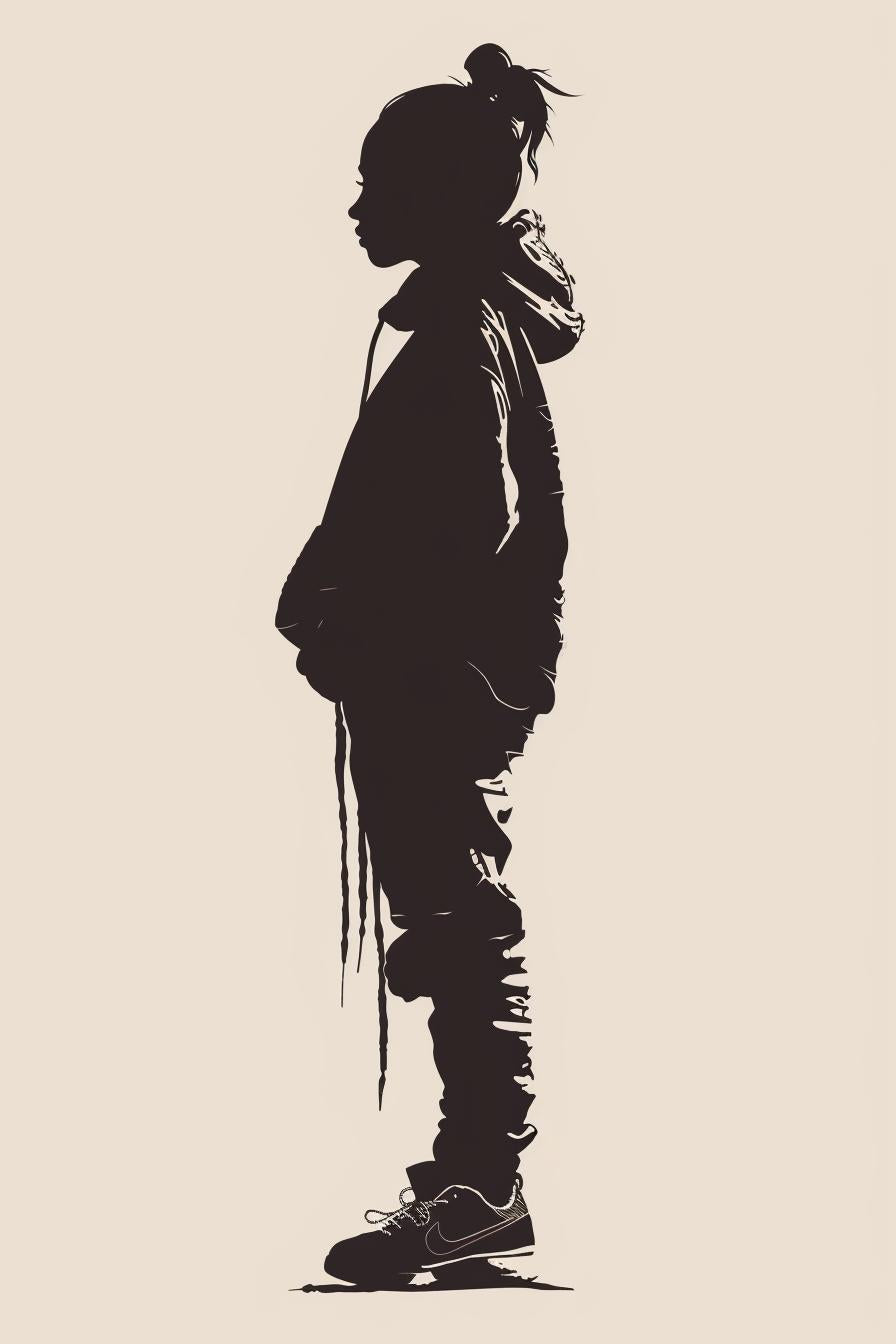 silhouette  hoodie  person  streetwear  vector  white  background  minimalist  modern  stylized 954510