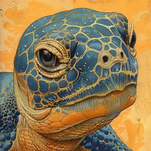 tortoise  jack  kirby  1950s  comic  art  surrealism  pointillism  vintage  portrait 1076812