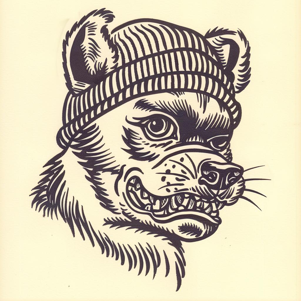 aggressive  animal  dog  hat  scarf  street  culture  simple  minimal  sketch 959463