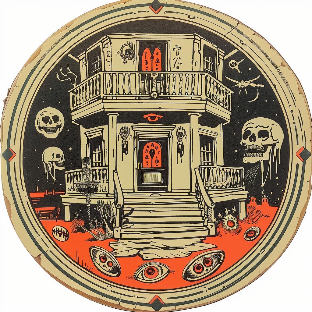 sticker  house  skull  dark  graphic  symbolic  art  living  design  imaginative 931907