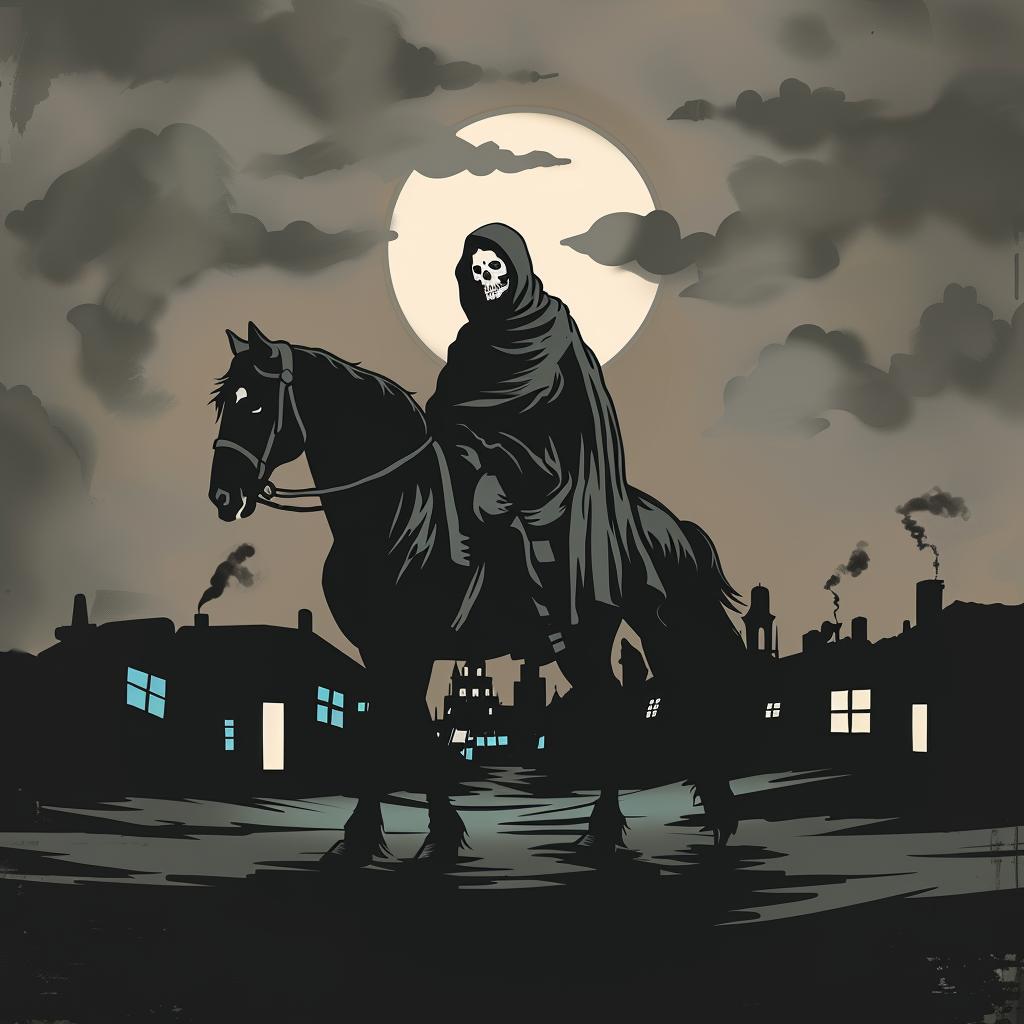 grim  reaper  horseback  city  night  darkness  mystery  spooky  urban  silhouette 1021431