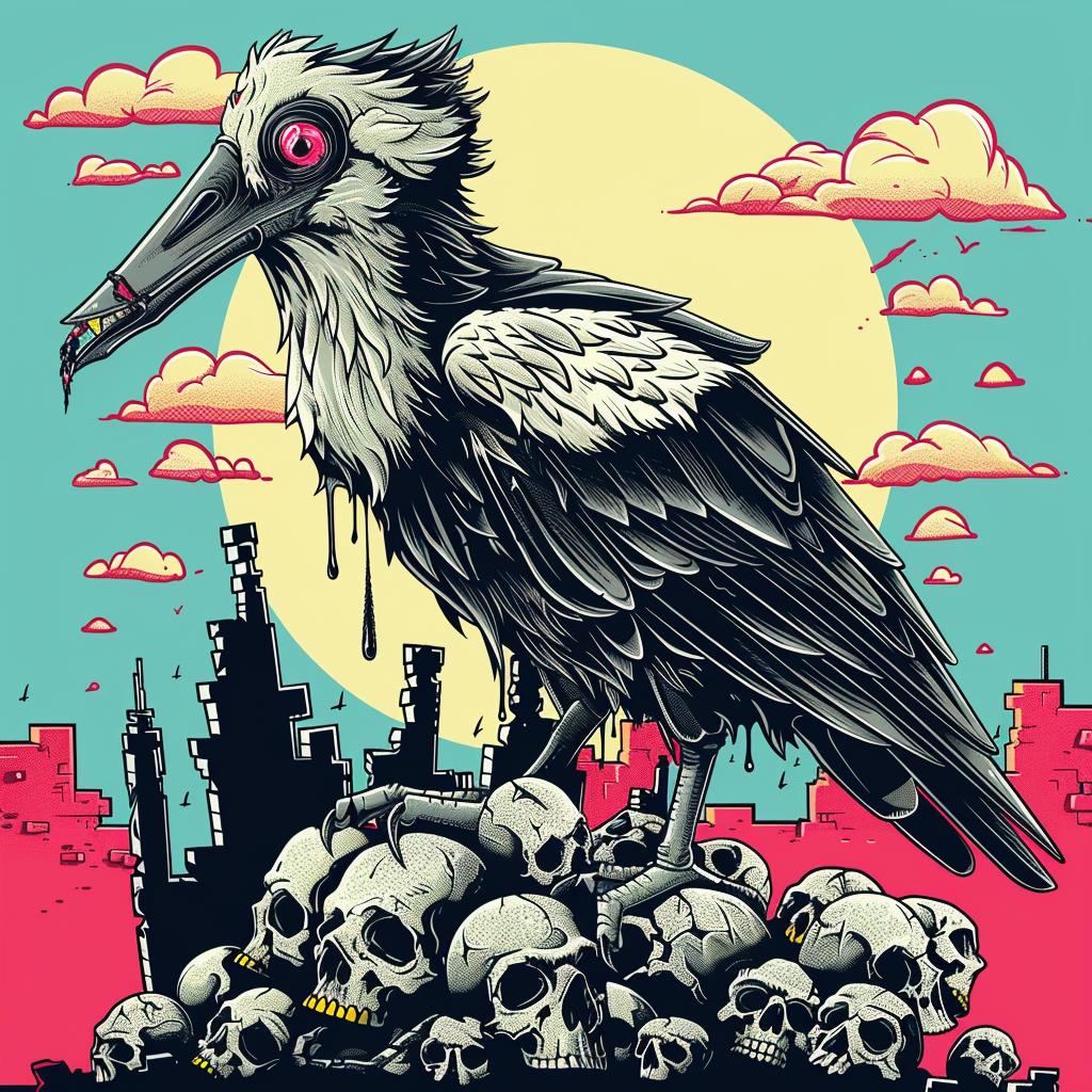 crow  skulls  dark  gothic  terrifying  Todd McFarlane  surreal  mythical  art  illustration 927809
