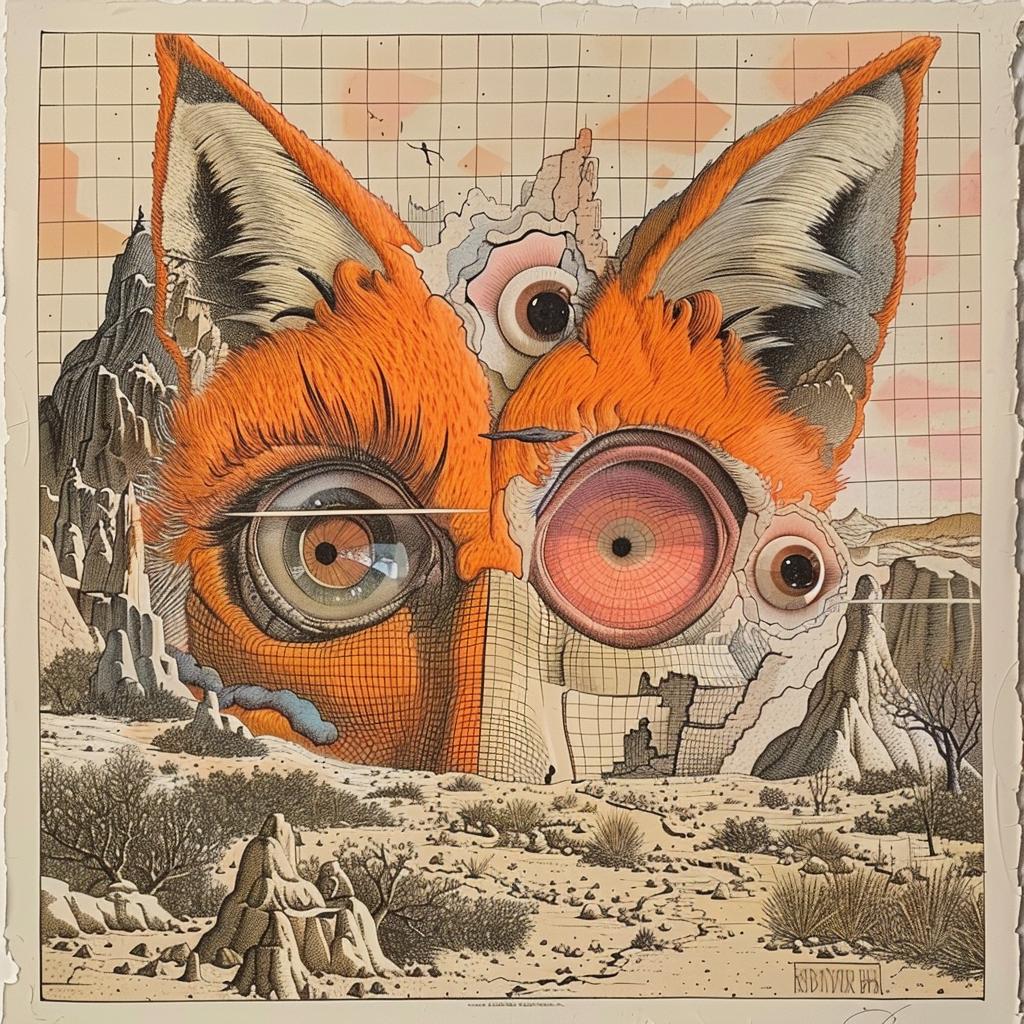 fox  eye  dada  surrealism  airbrush  creature  highlight  colorful  imaginative  playful 939382