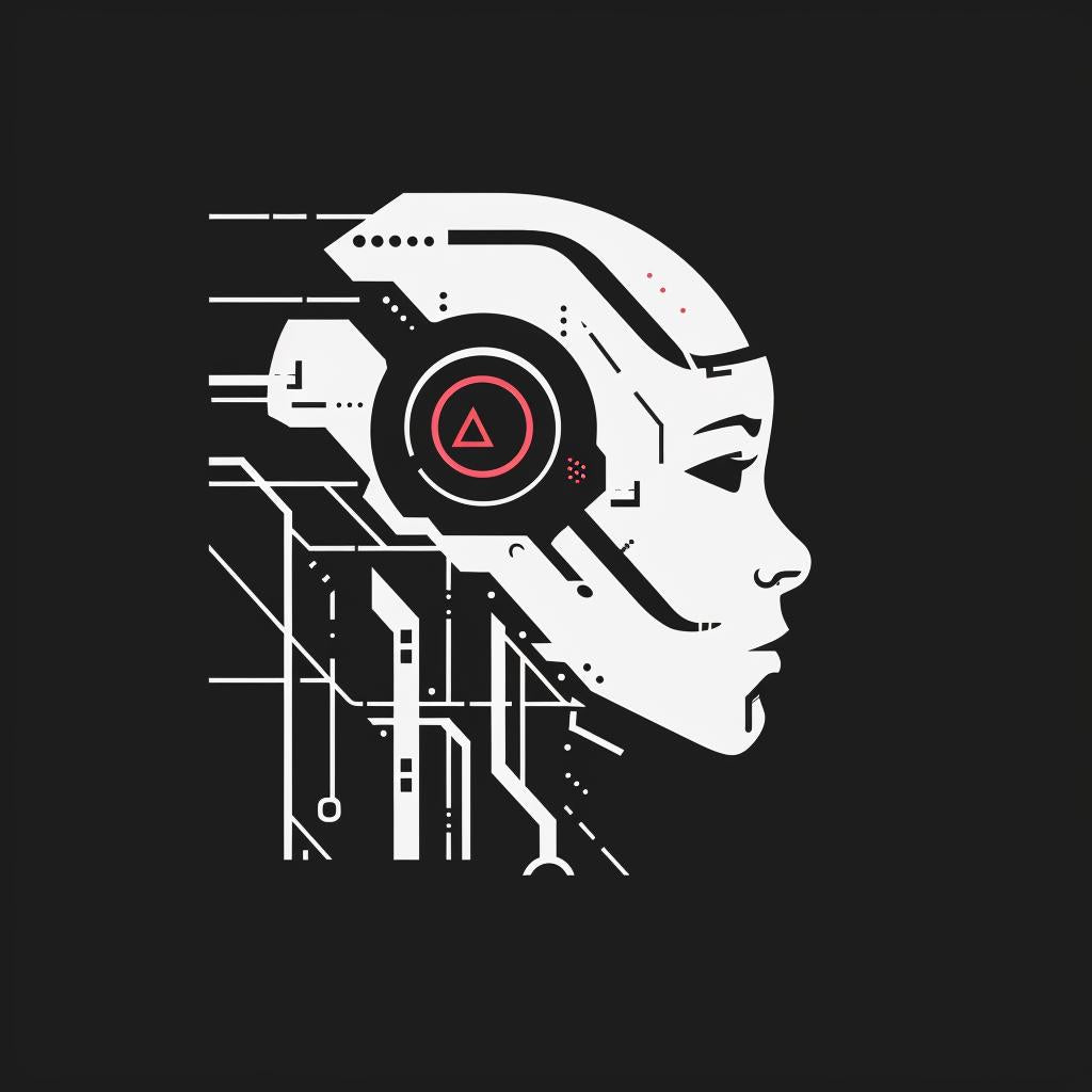 logo  AI  minimalistic  graphic  robot  woman  red  modern  design  abstract 927795