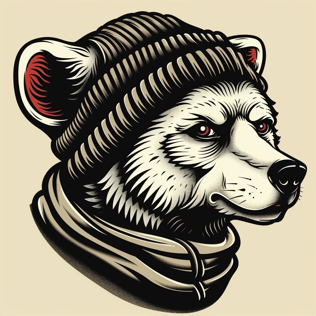 bear  hat  knitted  streetwise  aggressive  minimal  cartoon  character  urban  animal 959380