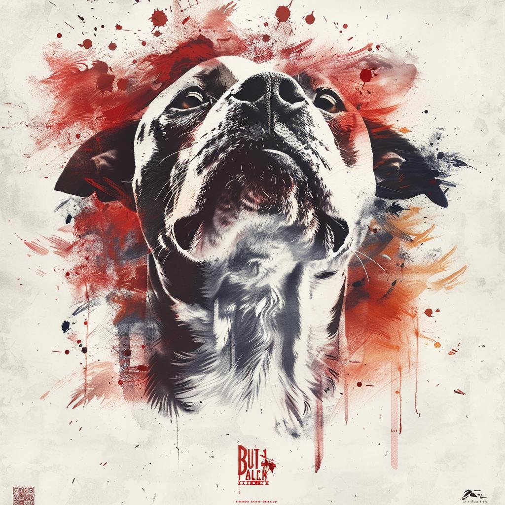 dog  pit  bull  splatters  abstract  painting  colorful  canvas  art  dynamic 938447