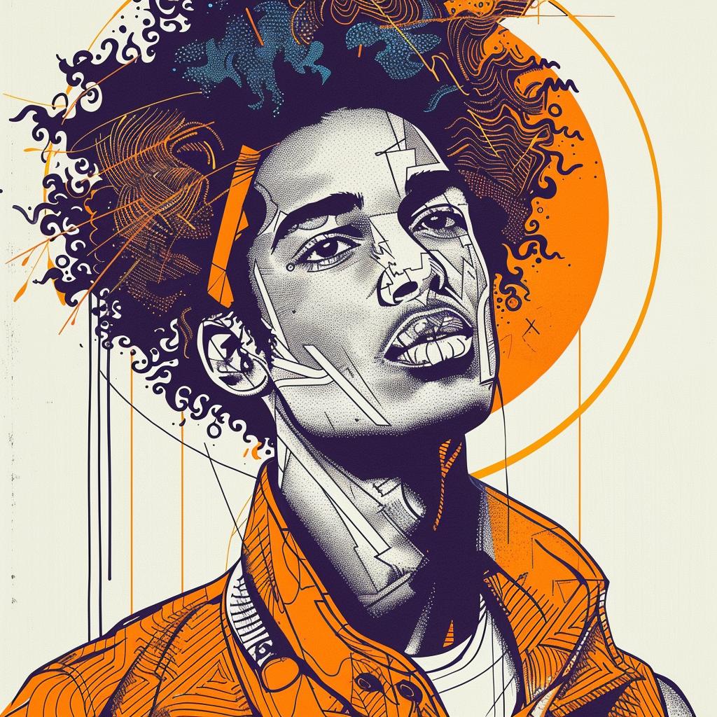 Pop  Art  african-american  man  portrait  digital  minimalist  white  background  contemporary 937980