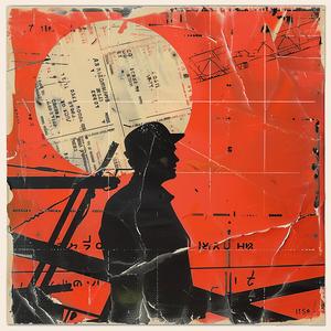 constructivism  encaustic  silhouette  scaffolding  crane  Donald  seven  collage  surrealism  vintage 1058681