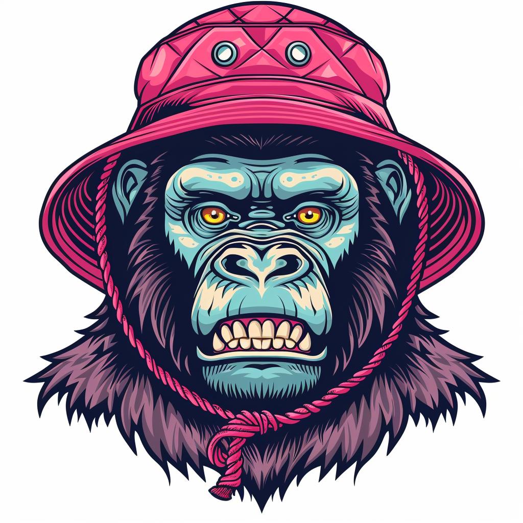 gorilla  animal  streetwear  hat  aggressive  urban  minimalist  illustration  culture  zoo 955784