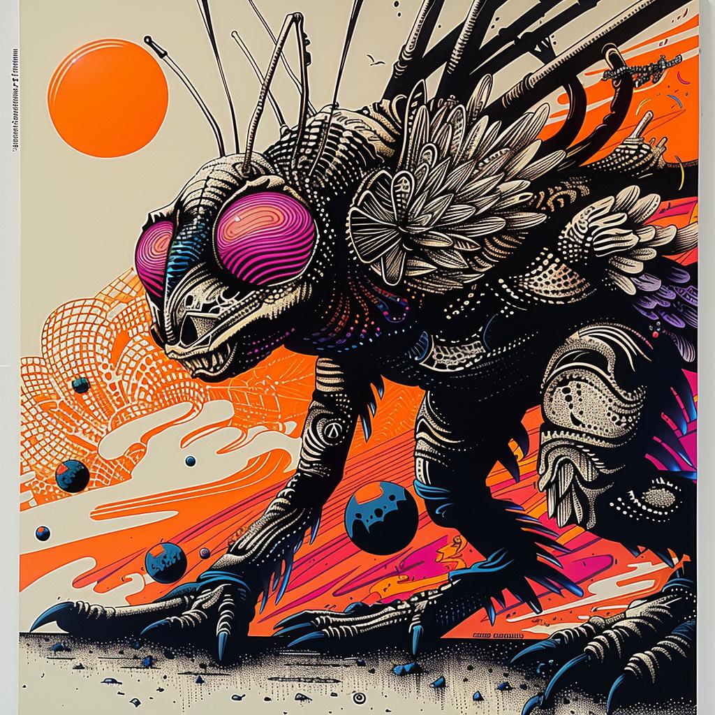 poster  insect  giant  illustration  graphic  art  design  colorful  surreal  creature 948430