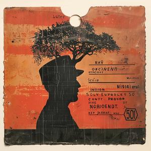 man  tree  head  encaustic  paint  illustration  surreal  art  modern  concept 1065222