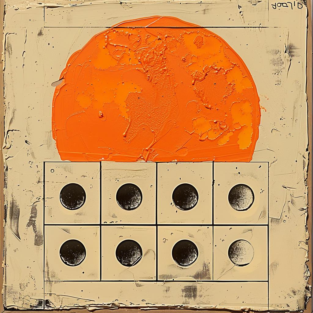 painting  orange  sun  circle  abstract  encaustic  palette-knife  colorful  artistic  visual 967136