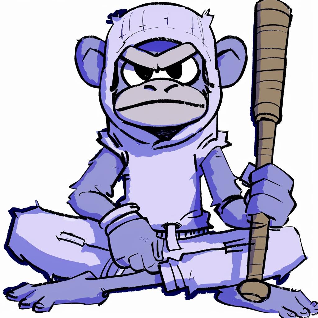 monkey  aggressive  baseball  bat  cartoon  hoodie  street  hip-hop  simple  minimal 959568