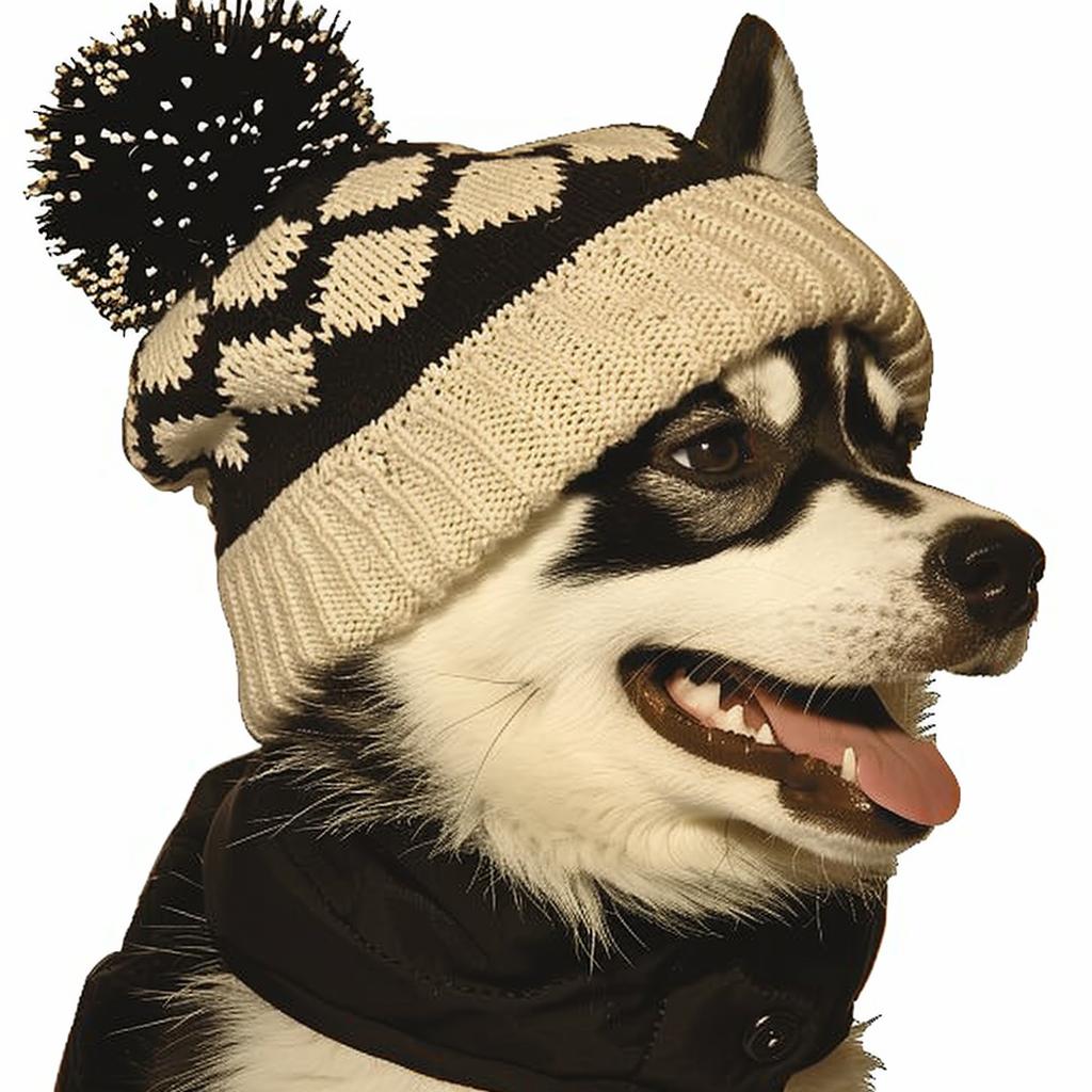 husky  dog  knit  cap  white  background  pet  adorable  fashion  cute 942345