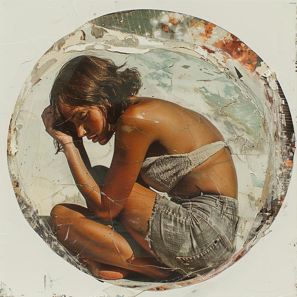 woman  womb  collage  magazine  paper  circle  art  emotional  abstract  visual 1020038