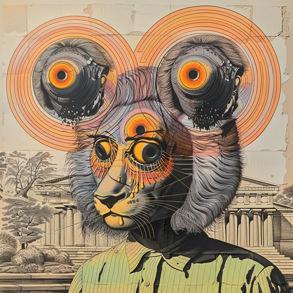 lion  eyes  head  dada  surrealism  makeup  creature  artistic  imaginative  playful 939379