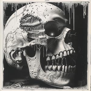 skull  black  white  drawing  horror  graphic  art  open  mouth  stylized 1061558