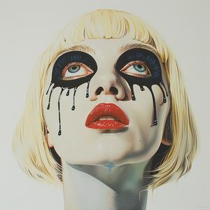 Pop  Art  model  makeup  black  white  four  eyes  abstract  portrait 1074047