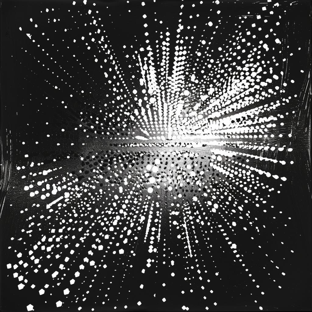 geometric  black  white  high-contrast  photo  starburst  film-grain  pattern  resonant  particles 966544