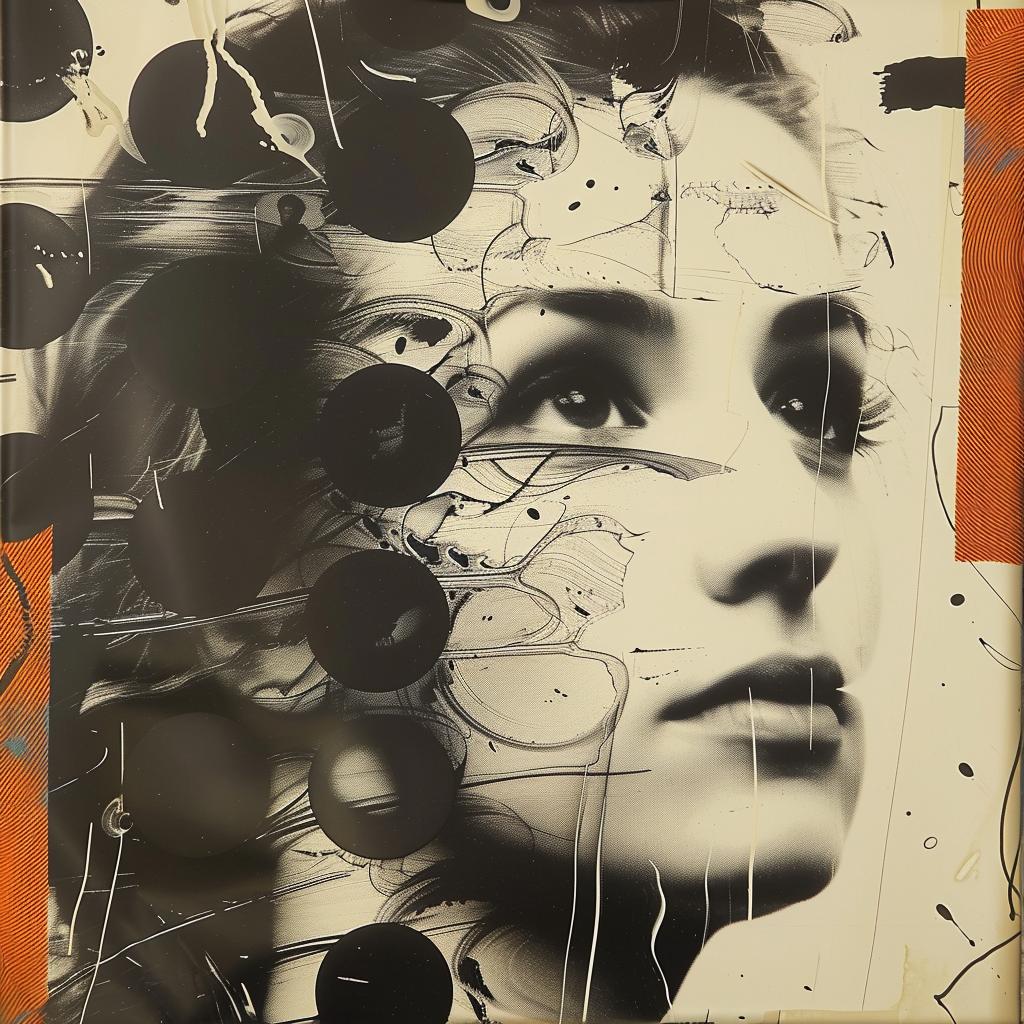 woman  painting  black&white  circles  abstract  stylized  modern  graphic  minimal  artistic 1020063