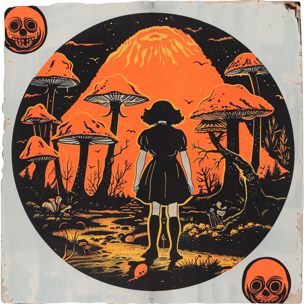 surreal  occult  dark  Toshio  Saeki  Todd  White  mushroom  girl  poster 928873