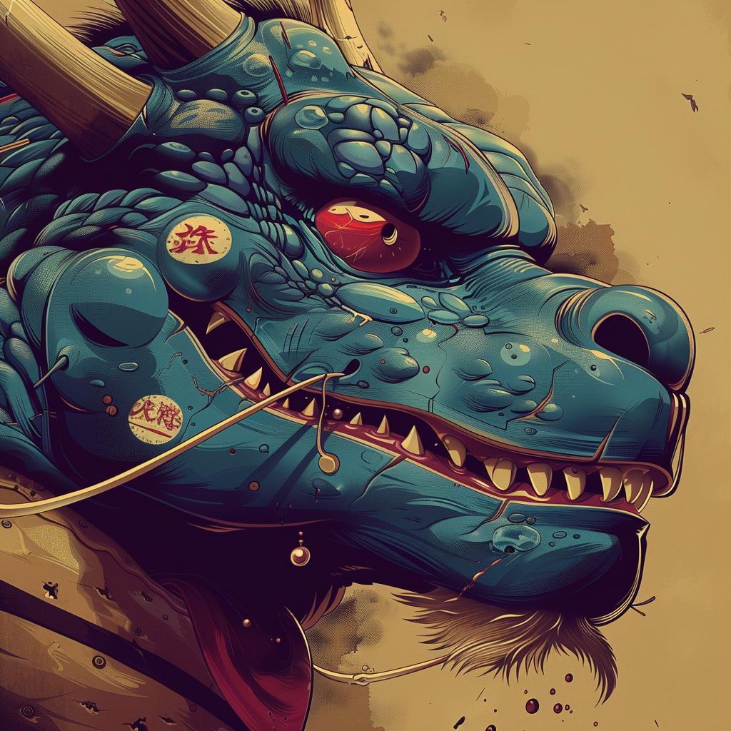 dragon  blue  eyes  fantasy  vibrant  art  illustration  whimsical  details  imagery 941562