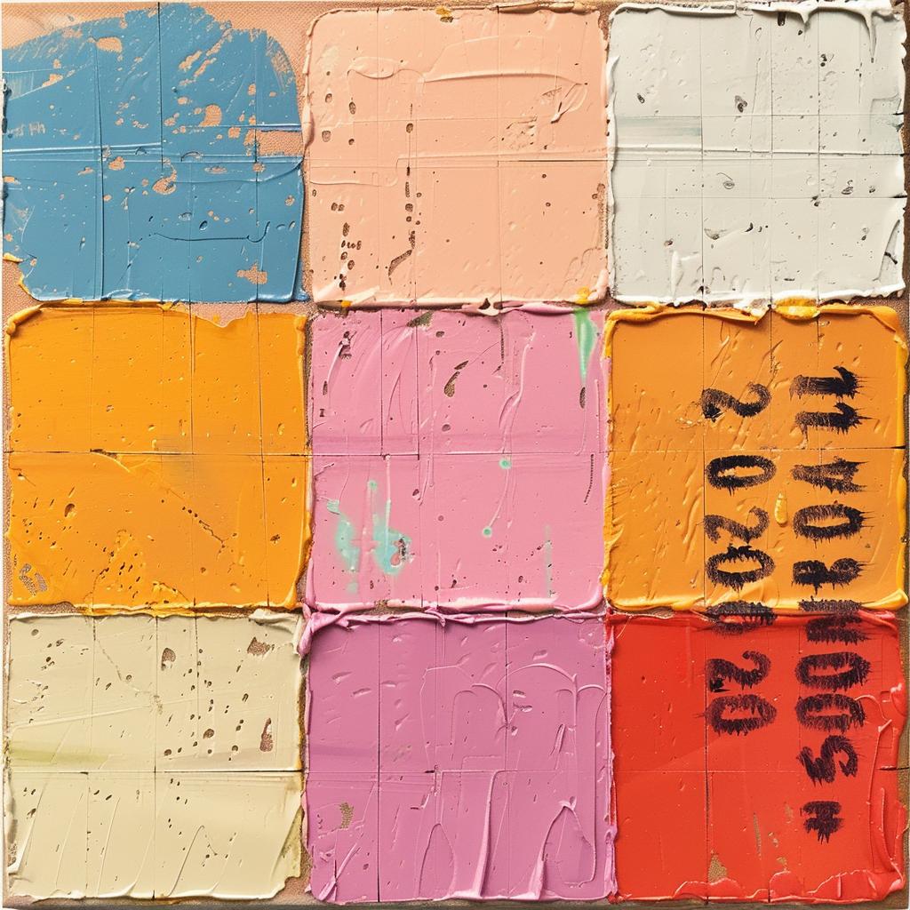 painting  encaustic  colorful  geometric  squares  abstract  texture  colorblocks  paletteknife  artwork 1016301