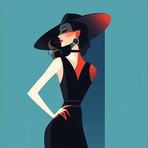 قبعة أنيقة وبسيطة للنساء، رسم توضيحي أنيق، مجعد، بدون أكمام، هاتف مذهل رقم 1072538