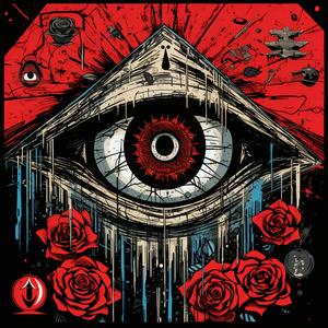asymmetrical  shattered  album  eye  roses  symbolism  bold  art  Japanese  minimal 1078709