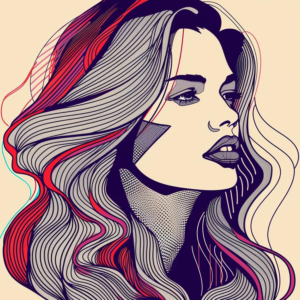 PopArt  blonde  woman  design  vector  illustration  hair  white  background  feminine 937073