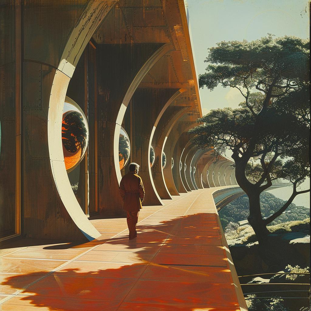 chromolithography  walkway  man  portrait  Buchholz  sci-fi  Andres  Levers  illustration  landscape 1031131