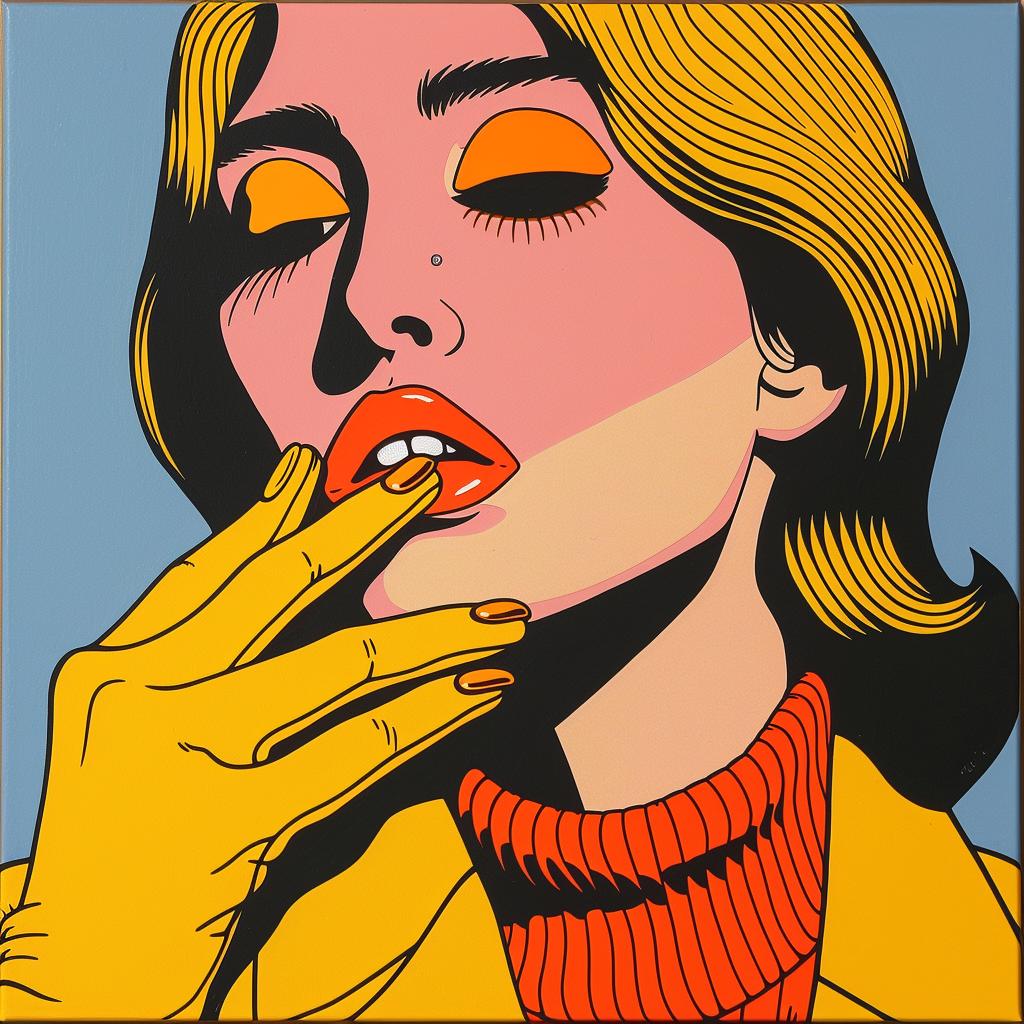 collage  pop  art  woman  gesture  stylized  colorful  creative  expression  portrait 1023243